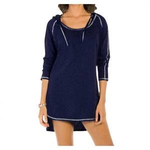 NEW ECO SWIM hooded long sleeve tunic in navy